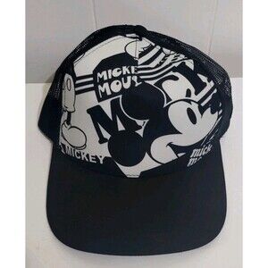 MENS NEFF DISNEY MICKEY MOUSE BLACK CAP SNAPBACK ADJUSTABLE TRUCKER HAT